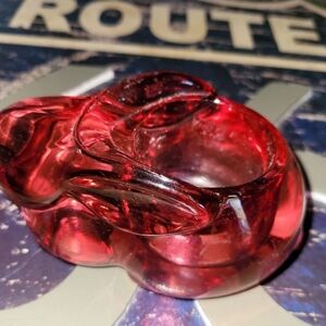 Red Glass Decorative Bowl
